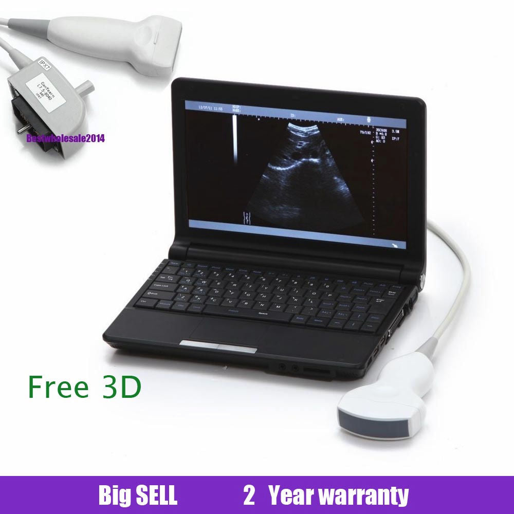Digital Laptop Ultrasound Scanner  Convex + Linear Probe 3D Ultrasound Pregnant DIAGNOSTIC ULTRASOUND MACHINES FOR SALE