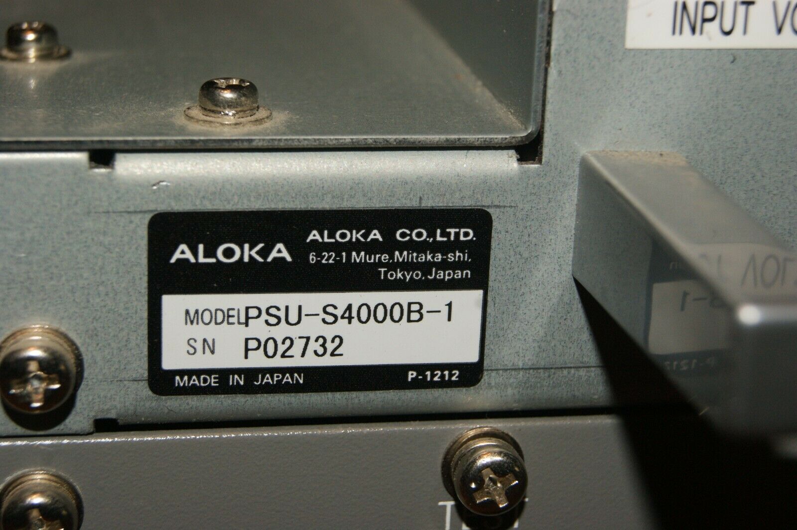 ALOKA SSD-4000 ULTRASOUND POWER SUPPLY PSU-S4000B-1 JB-258B DIAGNOSTIC ULTRASOUND MACHINES FOR SALE