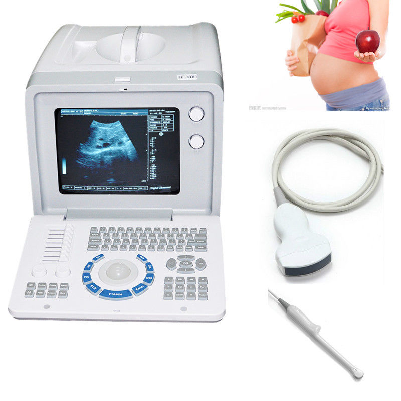 LCD 10'' Free 3D Version Ultrasound Scanner 3.5 Convex +7.5 Transvaginal Probe DIAGNOSTIC ULTRASOUND MACHINES FOR SALE