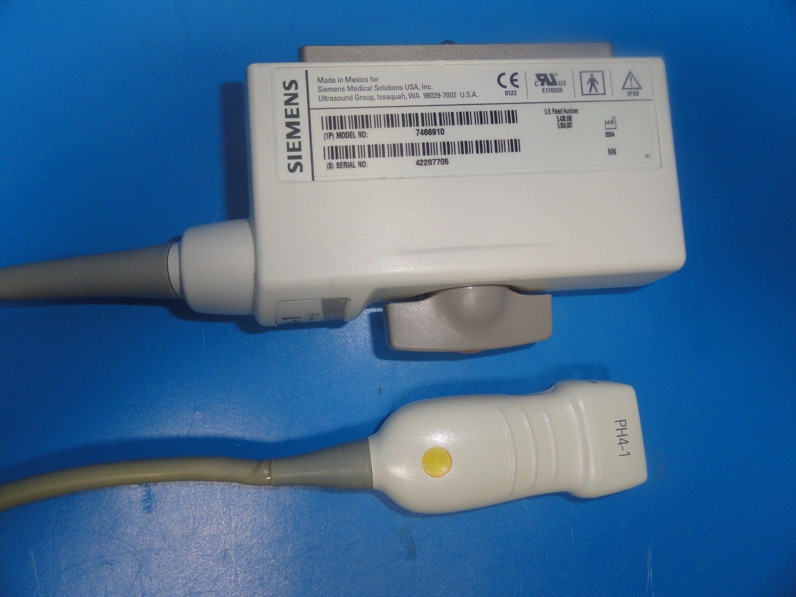 2004 Siemens Acuson Antares PH4-1 P/N 7466910 1-4 MHz Ultrasound Probe ( 6358) DIAGNOSTIC ULTRASOUND MACHINES FOR SALE