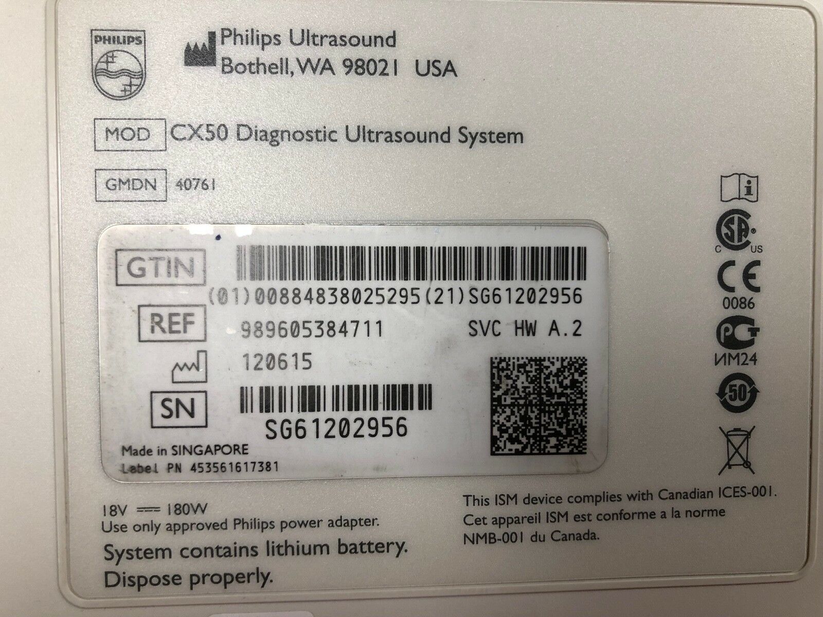 Philips CX50 Cardiac Vascular Abdominal Ultrasound S5-1, C5-1, L12-3 Available DIAGNOSTIC ULTRASOUND MACHINES FOR SALE