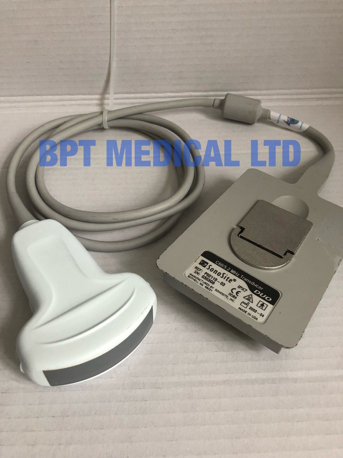 SonoSite Duo C60/5-2 MHz Ultrasound Transducer Probe S/N0303G6 Ref-P02115-03 DIAGNOSTIC ULTRASOUND MACHINES FOR SALE