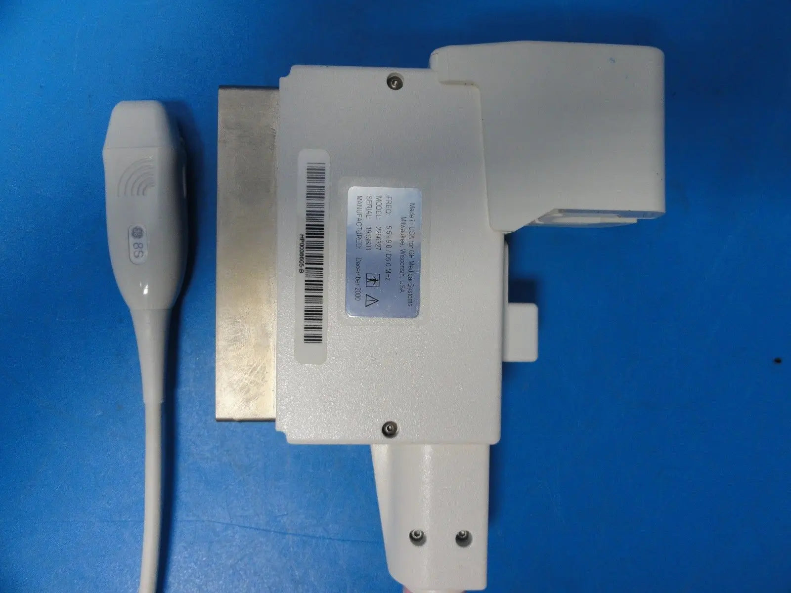 GE 8S Sector Ultrasound Transducer W/ Hook For GE Logiq 700 P/N 2266327 (8559) DIAGNOSTIC ULTRASOUND MACHINES FOR SALE