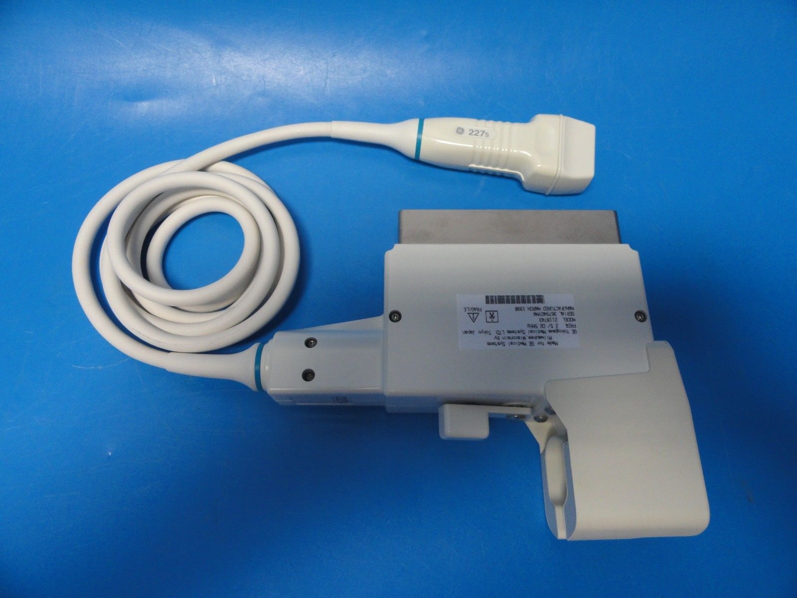 GE 227s P/N  2118743 Phased Array Sector Probe W/ Hook for GE Logiq 700 (8542) DIAGNOSTIC ULTRASOUND MACHINES FOR SALE