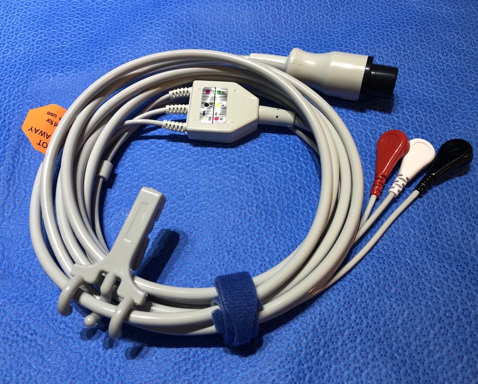 ECG EKG Cable AAMI 6 Pin 3 Leads Snap AHA - Same Day Shipping - US Located DIAGNOSTIC ULTRASOUND MACHINES FOR SALE