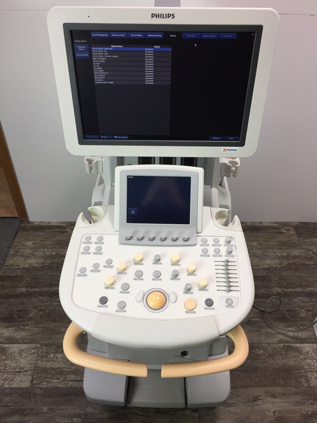 a medical machine with a monitor on top of it