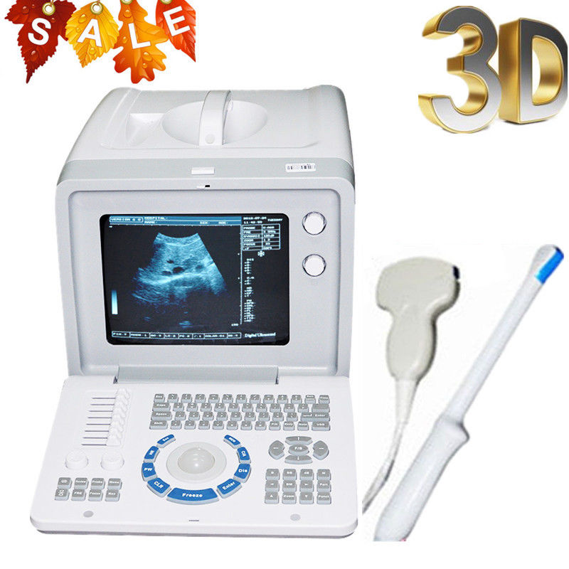 LCD 10'' Free 3D Version Ultrasound Scanner 3.5 Convex +7.5 Transvaginal Probe DIAGNOSTIC ULTRASOUND MACHINES FOR SALE
