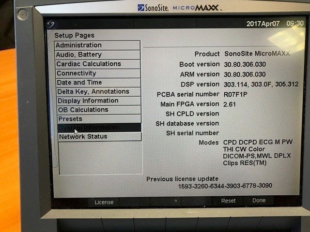 Sonosite Micromaxx portable ultrasound with SonoSite ICT/8-5 MHz  (Refurbished ) DIAGNOSTIC ULTRASOUND MACHINES FOR SALE