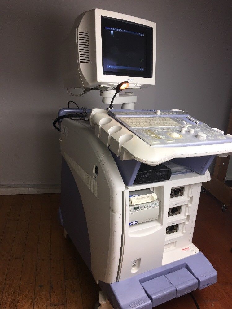 Aloka SSD-ALPH5 Ultrasound Machine + Sony Printer + DVD recorder DIAGNOSTIC ULTRASOUND MACHINES FOR SALE