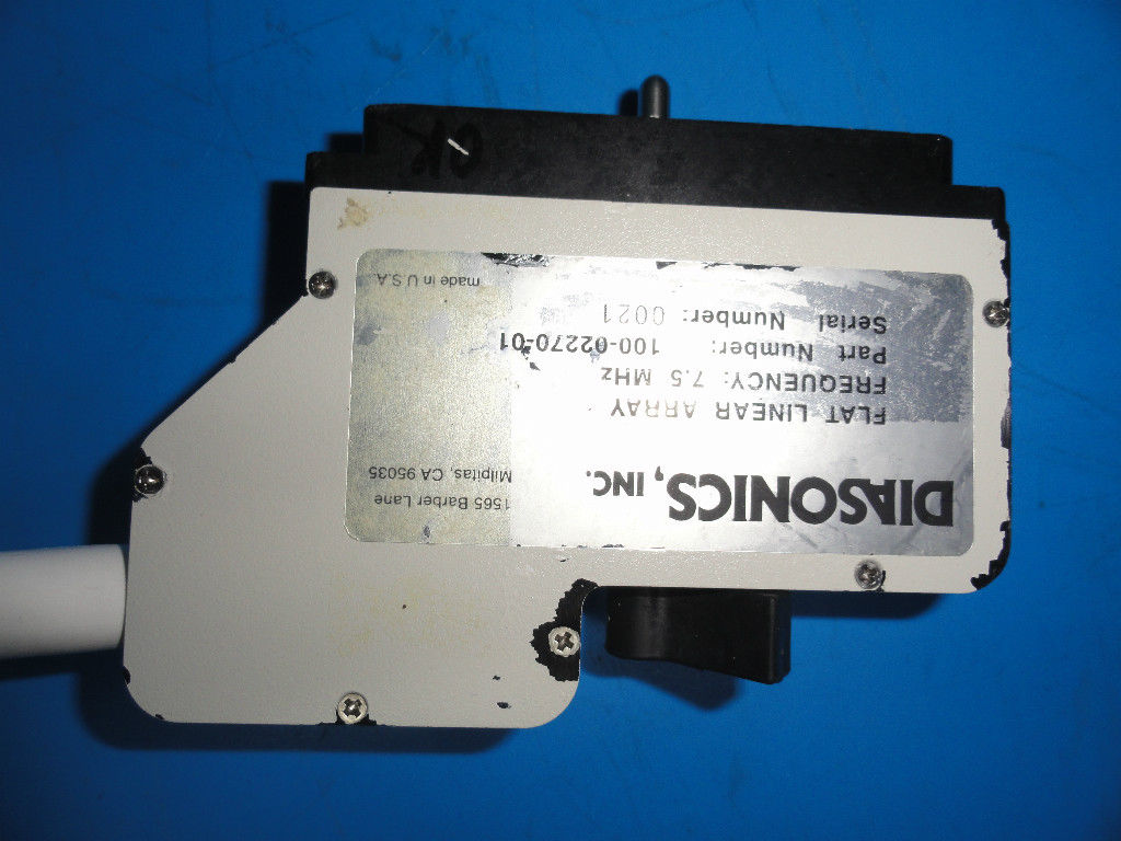 DIASONICS 7.5 MHZ FLAT LINEAR ARRAY PROBE 100-02270-01 (3326) DIAGNOSTIC ULTRASOUND MACHINES FOR SALE