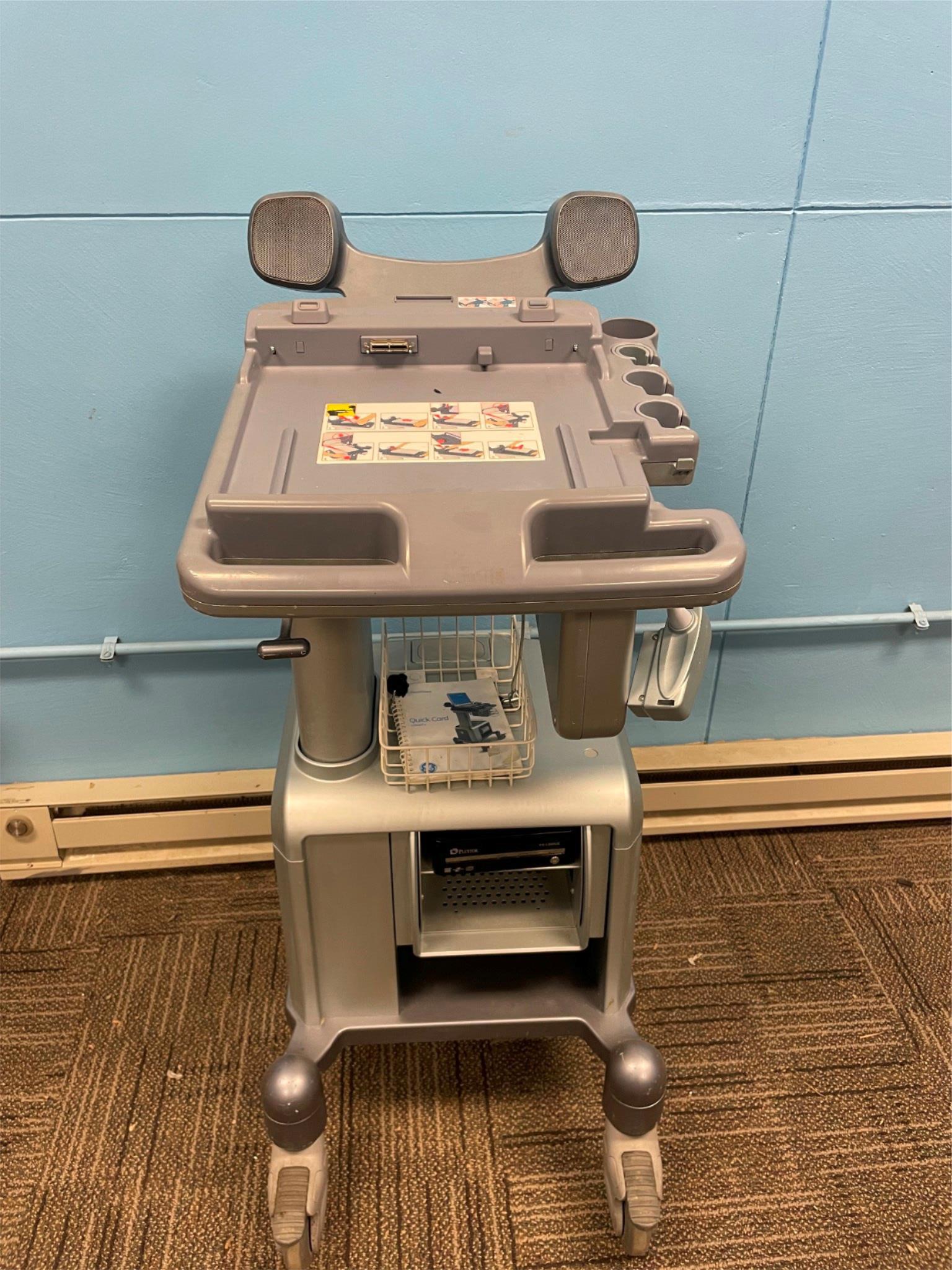 Mobile Trolley- Docking Cart for Ultrasound Machine: GE Logiq e DIAGNOSTIC ULTRASOUND MACHINES FOR SALE